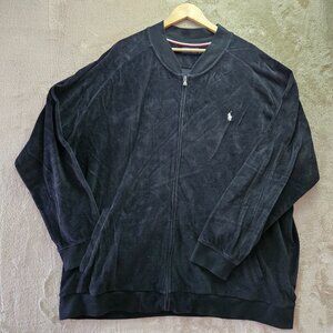 Polo Ralph Lauren Fleece Zipped Sweatshirt Pony Logo Men's 3XLT Black Big Tall